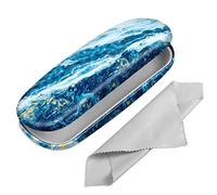 FINTIE Funda Gafas Rigida, Portátil Cuero y Sintético Estuche Gafas Rigido con Pañuelo Limpia Gafas para Mujeres y Hombres