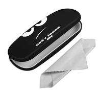 Fintie Funda Gafas Rigida, Portátil Cuero y Sintético Estuche Gafas Rigido con Pañuelo Limpia Gafas para Mujeres y Hombres