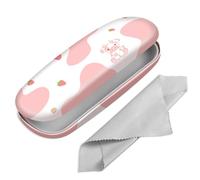 FINTIE Funda Gafas Rigida, Portátil Cuero y Sintético Estuche Gafas Rigido con Pañuelo Limpia Gafas para Mujeres y Hombres