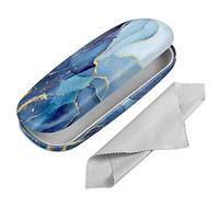 FINTIE Funda Gafas Rigida, Portátil Cuero y Sintético Estuche Gafas Rigido con Pañuelo Limpia Gafas para Mujeres y Hombres