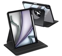 Fintie Funda giratoria 360 grados para iPad Air de 11 pulgadas M3 (2025)/M2 (2024), iPad Air 5ª/4ª generación 10.9 pulgadas - Soporte protector giratorio, parte trasera transparente con soporte para