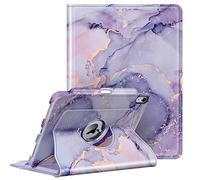 Fintie Funda Giratoria 360° para iPad Air 11 Pulgadas 2025(M3) / 2024(M2), Funda iPad Air 5ª Gen(2022)/4ª Gen(2020) 10.9" con Soporte para lápiz - Mármol Lila