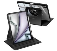 Fintie Funda giratoria 360 grados para iPad Air de 11 pulgadas M3 (2025)/M2 (2024), iPad Air 5ª/4ª generación 10.9 pulgadas - Soporte protector giratorio, parte trasera transparente con soporte para