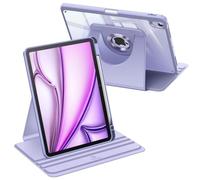 Fintie Funda giratoria 360 grados para iPad Air de 11 pulgadas M3 (2025)/M2 (2024), iPad Air 5ª/4ª generación 10.9 pulgadas - Soporte protector giratorio, parte trasera transparente con soporte para