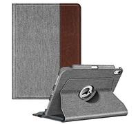 Fintie Funda Giratoria 360° para iPad Air 11 Pulgadas M4/M3/M2 (2026/2025/2024), iPad Air 5ª Gen/4ª Gen (2022/2020) de 10.9 Pulgadas con Soporte para lápiz - Gris y Marrón