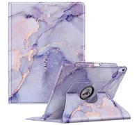Fintie Funda Giratoria 360° para iPad Air de 13 Pulgadas (M3) 2025 / (M2) 2024 - Funda Protectora con Soporte para lápices, Apagado y Encendido automático, mármol Lila