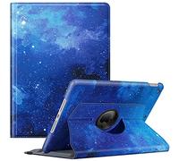 Fintie - Funda giratoria 360° para iPad de 9.ª generación (2021)/8.ª generación (2020)/7.ª generación (2019) de 10,2 pulgadas con soporte para lápices, encendido y apagado automático, azul Starry Sky
