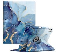 Fintie - Funda giratoria 360° para iPad Pro de 13" (M5) 2025/(M4) 2024. | Funda giratoria con soporte para lápiz capacitivo integrado, funda de despertador automática, mármol, océano