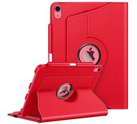 Fintie Funda Giratoria de 360° para iPad 11ª Gen 2025 (A16) de 11 Pulgadas, iPad 10ª Gen de 10.9 Pulgadas (2022) con Soporte Integrado para Pencil - Auto-Reposo/Activación,Rojo
