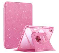 Fintie Funda giratoria para iPad (A16) 11/10 Generación 2025/2022 con portalápices - Funda protectora giratoria de 360 grados con respaldo acrílico transparente, marco a prueba de golpes, guardia de