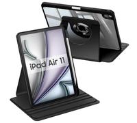 Fintie Funda giratoria 360 grados para iPad Air de 11 pulgadas M3 (2025)/M2 (2024), iPad Air 5ª/4ª generación 10.9 pulgadas - Soporte protector giratorio, parte trasera transparente con soporte para