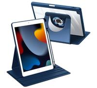 Fintie Funda giratoria para iPad de 10,2 pulgadas 9/8/7 generación (modelo 2021/2020/2019) con soporte para bolígrafo, funda protectora giratoria de 360 grados con parte trasera de acrílico