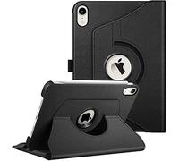 Fintie Funda Giratoria para iPad Mini 7 2024 / Mini 6 2021 de 8,3 Pulgadas - Rotación de 360 Grados Carcasa con Auto-Reposo/Activación, Negro