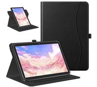 Fintie Funda giratoria Universal para Tablet de 10 Pulgadas, rotación de 360 Grados, Cubierta Protectora Inteligente con Bolsillo Compatible con Tableta de Pantalla táctil de 9 a 10.1 Pulgadas -Negro