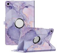Fintie Funda Giratorio Samsung Galaxy Tab A11+/A11 Plus de 11 Pulgadas 2025, A9 Plus/A9+ 2023 - Funda Protectora con función Atril Giratorio de 360°y función de Apagado automático-púrpura mármol