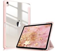 FINTIE Funda híbrida Compatible con iPad Air de 13 Pulgadas (2024) M2, [Soporte para lápices Integrado] a Prueba de Golpes con Carcasa Trasera Transparente, Encendido y Apagado automático, (Oro Rosa)