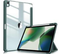 FINTIE Funda híbrida Compatible con iPad Air de 13 Pulgadas (2024) M2, [Soporte para lápices Integrado] a Prueba de Golpes con Carcasa Trasera Transparente, Encendido y Apagado automático, (Verde