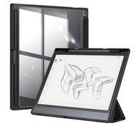 Fintie Funda híbrida delgada compatible con tablet BOOX Note Air3 C de 10.3 pulgadas, versión 2023, [Soporte para lápices integrado], funda a prueba de golpes con carcasa trasera transparente, apagado