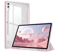 Fintie, Funda híbrida Delgada, Samsung Galaxy Tab S10 Plus 2024 y S9 FE Plus 5G, 12,4 Pulgadas 2023, Soporte para S Pen, antiimpactos, Carcasa Trasera Transparente, Apagado/Encendido automático, Rosa