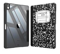 Fintie - Funda híbrida para iPad Air de 5ª generación (2022) y iPad Air de 4ª generación (2020) de 10,9", diseño de lápiz Integrado - Carcasa Trasera Transparente (Libro de composición)