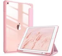 Fintie Funda híbrida para iPad de 9ª generación 2021/8ª generación de 10,2 pulgadas 2020/7ª generación 2019 con soporte para bolígrafo - Carcasa resistente a los golpes con carcasa rígida transparente