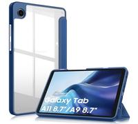Fintie Funda híbrida para Samsung Galaxy Tab A11 8,7" 2025/Tab A9 8,7 pulgadas Tablet - Carcasa antigolpes con carcasa rígida transparente en la parte trasera, azul marino