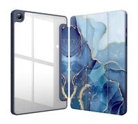 Fintie Funda híbrida para Samsung Galaxy Tab A9 Plus/A9+ 5G de 11 Pulgadas (Modelo 2023, SM-X210/X216/X218), Funda a Prueba de Golpes con Parte Trasera Transparente, Auto Wake/Sleep, Efecto mármol