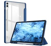 Fintie Funda híbrida para Samsung Galaxy Tab S10 Plus 2024/ S9 FE+/ S9 Plus 12.4 Pulgadas 2023 con Soporte para lápiz-Carcasa antigolpes con Carcasa rígida Transparente en la Parte Trasera, Azul