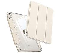 Fintie Funda iPad Air 11" M4/M3/M2 (2026/2025/2024), iPad Air 5ª Gen/4ª Gen (2022/2020) de 10.9", Parte Trasera Transparente con Discreto Soporte retráctil para bolígrafo,Encendido y Apagado,Estrellas