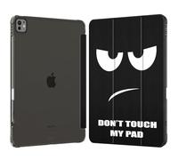 FINTIE Funda iPad Pro de 13 Pulgadas, 2024 M4, Funda Transparente escarchada Trasera Flexible de TPU Fina y Ligera, Don't Touch