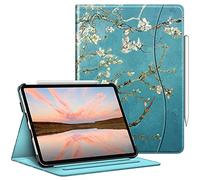 Fintie Funda Multiángulo Compatible con iPad Pro 11" (2022/2021/2020/2018-4.ª, 3.ª, 2.ª y 1.ª Gen) Carcasa Delgada con Bolsillo y Auto-Reposo/Activación, Flores