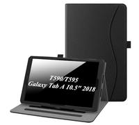 Fintie Funda Multiángulo Compatible con Samsung Galaxy Tab A 10.5 2018 - [Protección de Esquina] Carcasa con Bolsillo y Auto-Reposo/Activación para Modelo SM-T590/T595, Negro