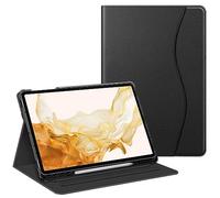 Fintie Funda Multiángulo Compatible con Samsung Galaxy Tab S8+ (2022)/S7 FE (2021)/S7+ (2020) de 12.4" con Portalápiz para S Pen - Carcasa con Bolsillo y Auto-Reposo/Activación, Negro