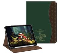 Fintie Funda para iPad 11ª Gen 2025 (A16) de 11 Pulgadas, iPad 10ª Gen de 10.9 Pulgadas (2022), Visión multiángulo con portalápices y Bolsillo, Reposo/Encendido automático, Mushroom