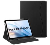 Fintie Funda Multiángulo para iPad Air 11 Pulgadas M4/M3/M2 (2026/2025/2024), iPad Air 5ª Gen/4ª Gen (2022/2020) de 10.9 Pulgadas con Portalápiz-Delgada con Bolsillo y Auto-Reposo/Activación, Negro