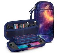 FINTIE Funda Nintendo Switch 2 (2025) - Funda de Transporte con 20 Soportes para Tarjetas de Juego y Correa para la Consola Nintendo Switch 2 y Sus Accesorios - Galaxy