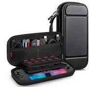 FINTIE Funda Nintendo Switch 2 - Funda de Transporte con 20 Soportes para Tarjetas de Juego y Correa para la Consola Nintendo Switch y Sus Accesorios, Negro
