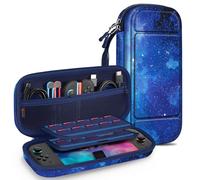 FINTIE Funda Nintendo Switch 2(Modelo 2025) - Funda de Transporte con 20 Soportes para Tarjetas de Juego y Correa para la Consola Nintendo Switch y Sus Accesorios, Cielo Azul