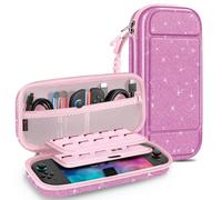 FINTIE Funda Nintendo Switch 2(Modelo 2025) - Funda de Transporte con 20 Soportes para Tarjetas de Juego y Correa para la Consola Nintendo Switch y Sus Accesorios, Violeta Estrellas