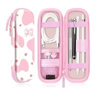 Fintie Funda para Apple Pencil Pro, Apple Pencil (USB-C/1ª/2ª generación), Funda de Transporte de Piel sintética Compatible con bolígrafo, Cable USB, Samsung Stylus, Vaca Fresa