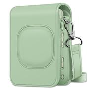 Fintie Funda para cámara instantánea Fujifilm Instax Mini LiPlay híbrida - Funda Premium de Viaje para cámara de Viaje con Correa Desmontable, Agave Green, Funda para cámara