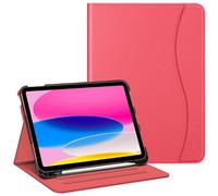 Fintie Funda para iPad 11ª Gen 2025 (A16) de 11 Pulgadas, iPad 10ª Gen de 10.9 Pulgadas (2022), Visión multiángulo con portalápices y Bolsillo, Reposo/Encendido automático, Rosa Intenso