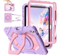 Fintie Funda para iPad (A16) 11ª Generación 11" 2025 / iPad 10ª Generación 10.9", Funda protectora a prueba de golpes para niños con función giratoria de 360°, protector de pantalla de cristal