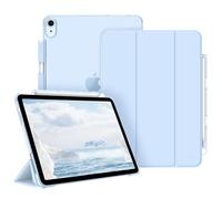 Fintie Funda para iPad Air 11 Pulgadas 2025(M3)/2024(M2), Funda iPad Air 5ª Gen(2022)/4ª Gen(2020) 10.9"-Funda Rígida SlimShell con Soporte para lápiz con Auto-Reposo/Activación,Azul Claro