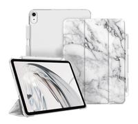 Fintie Funda para iPad Air 11 Pulgadas 2025(M3)/2024(M2), Funda iPad Air 5ª Gen(2022)/4ª Gen(2020) 10.9"-Funda Rígida SlimShell con Soporte para lápiz con Auto-Reposo/Activación,Mármol