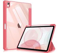 Fintie Funda iPad Air 11 Pulgadas 2024/iPad Air 5ª/4ªGen 2022/2020 10.9''-Funda Híbrida Delgada Antichoque con Carcasa Trasera Transparente y Soporte para Lápiz-Rosa