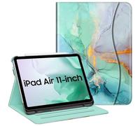 FINTIE Funda para iPad Air de 11 Pulgadas (2024) M2, iPad Air de 6ª / 5ª / 4ª generación (2024/2022/2022) - [visualización multiángulo] Funda Protectora con Soporte para lápices y Bolsillo, mármol