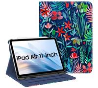 FINTIE Funda para iPad Air de 11 Pulgadas (2024) M2, iPad Air de 6ª / 5ª / 4ª generación (2024/2022/2022) - [visualización multiángulo] Funda Protectora con Soporte para lápices y Bolsillo, Noche de