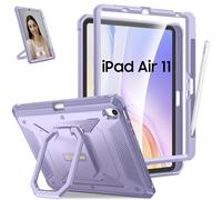 Fintie Funda para iPad Air de 5ª generación (2022) / iPad Air de 4ª generación (2020) de 10.9 pulgadas - [Anillo mágico Tuatara] Soporte giratorio de 360 grados, resistente a prueba de golpes, con protector de pantalla, color lila morado