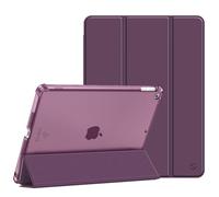 Fintie Funda para iPad de 10,2" de 9/8/7 Gen (Modelo 2021/2020/2019) | Soporte Integrado para Pencil - Trasera Transparente Carcasa Ligera Auto-Reposo/Activación, Morado